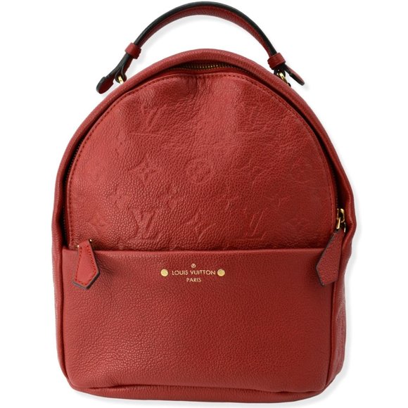 LOUIS VUITTON  Sorbonne Monogram Empreinte Leather Backpack Red - Picture 1 of 12